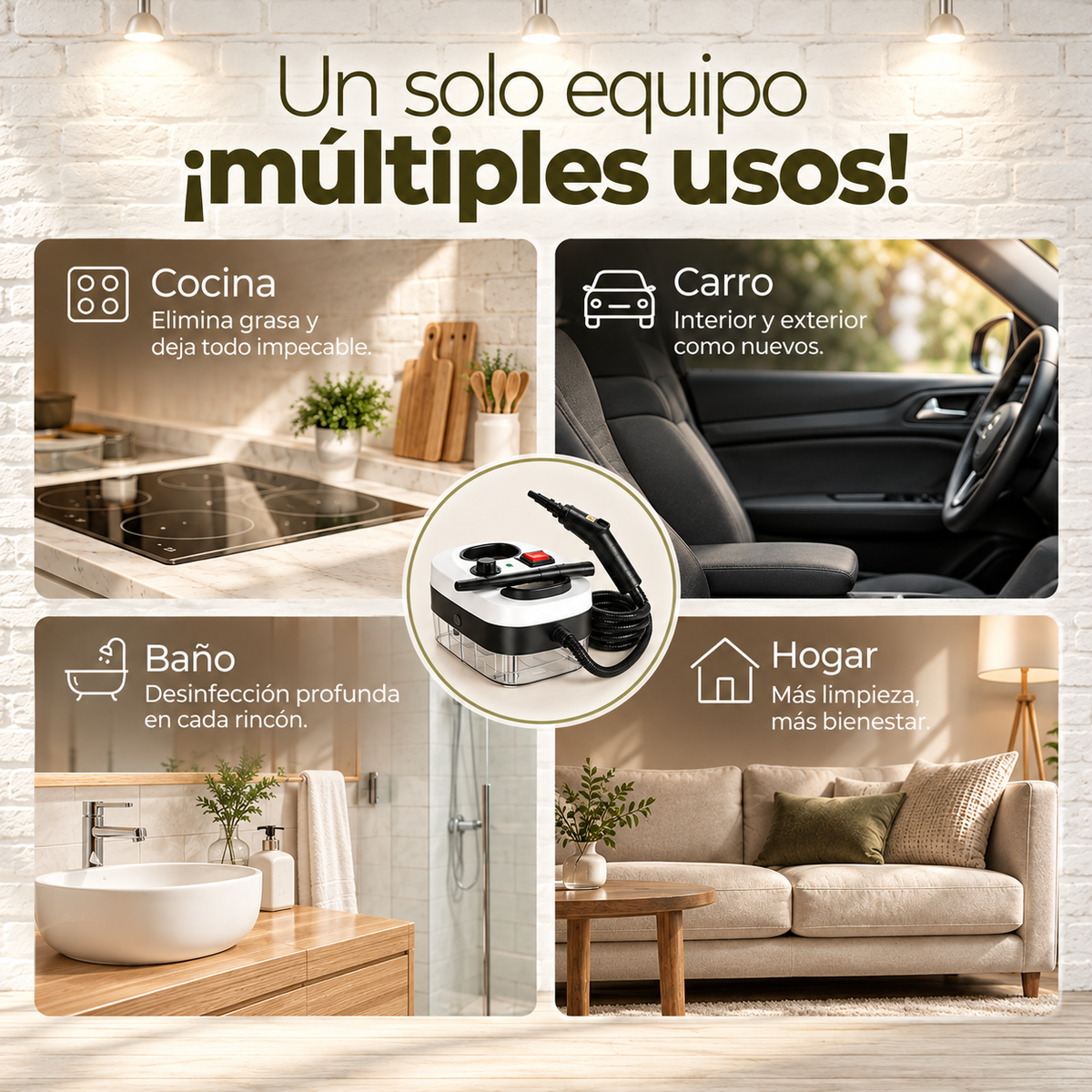 Vaplux™ Limpiador a Vapor Multifuncional